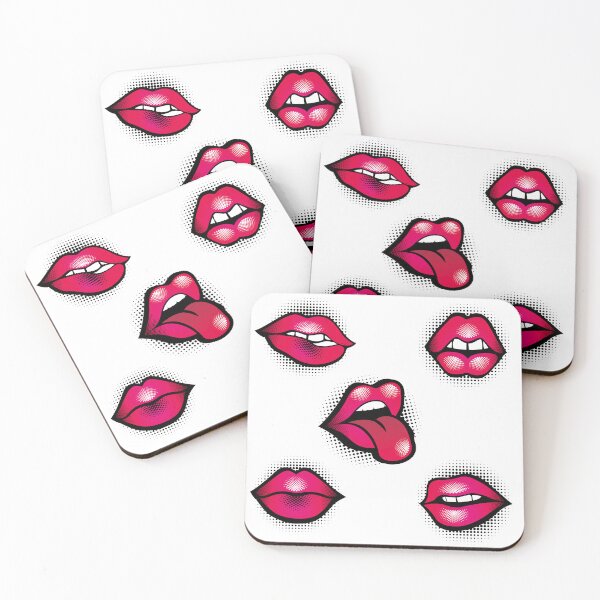 Item preview, Red Lips Stickers pack designed and sold by retrippy.