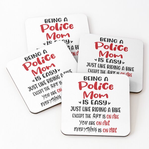 Item preview, Being A Police Mom Is Like Riding A Bike Mothers Day Birthday Funny Police designed and sold by EasyPrintGift.