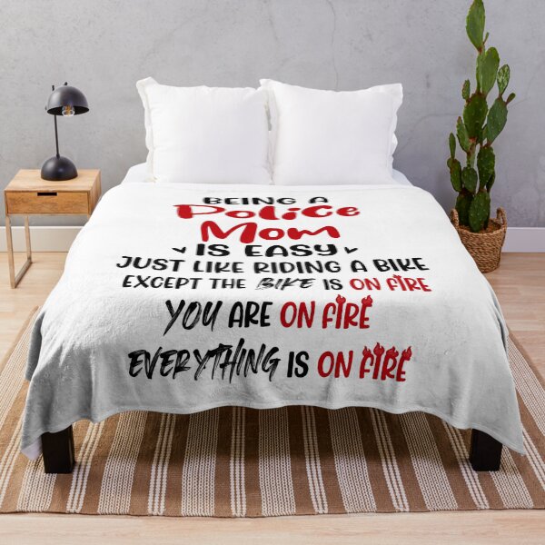 Item preview, Being A Police Mom Is Like Riding A Bike Mothers Day Birthday Funny Police designed and sold by EasyPrintGift.