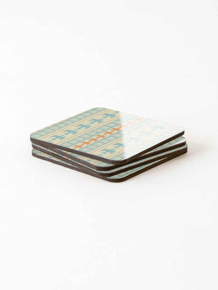 Thumbnail 4 of 5, Coasters (Set of 4), Aztec pattern designed and sold by RedTomasB.
