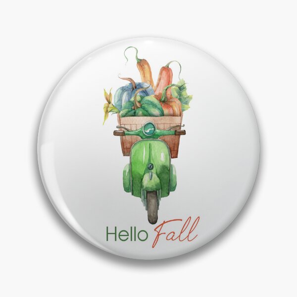 Item preview, Vegetable Motorbike Retro / Vintage Fruit & Vegetable Delivery Service Chef & Supermarket Pumpkin designed and sold by lookupcare.