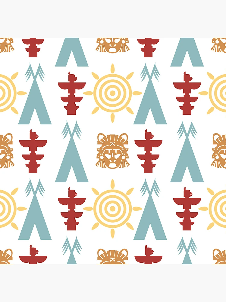 Thumbnail 4 of 4, Clock, Aztec pattern designed and sold by RedTomasB.