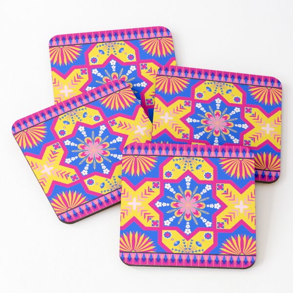 Item preview, Pastel Colored Floral Patterns / Batik Pattern / Ethnic pattern Seamless Blue Yellow designed and sold by RisaArt22.
