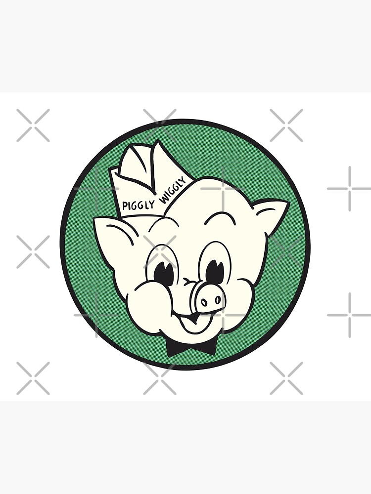 “Piggly Wiggly supermarkets 1950’s character pig logo” Poster by