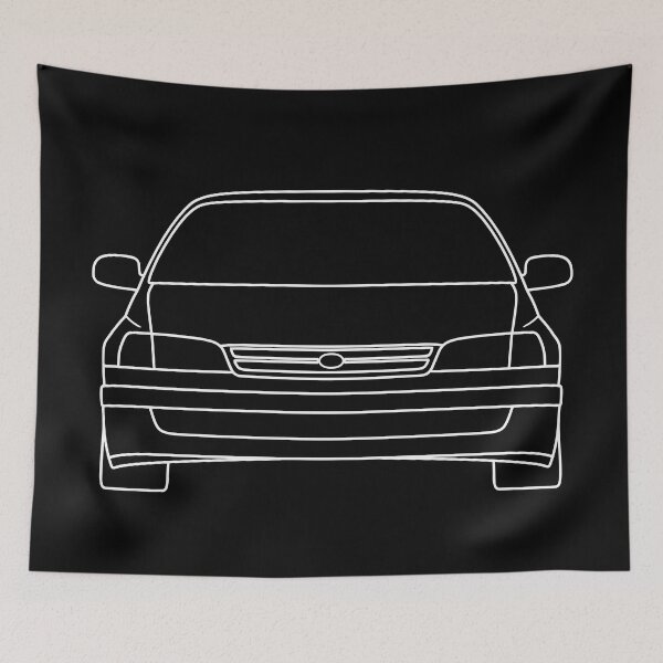 Item preview, Toyota Carina E colored white lines car t-shirt design designed and sold by EdimDesign.