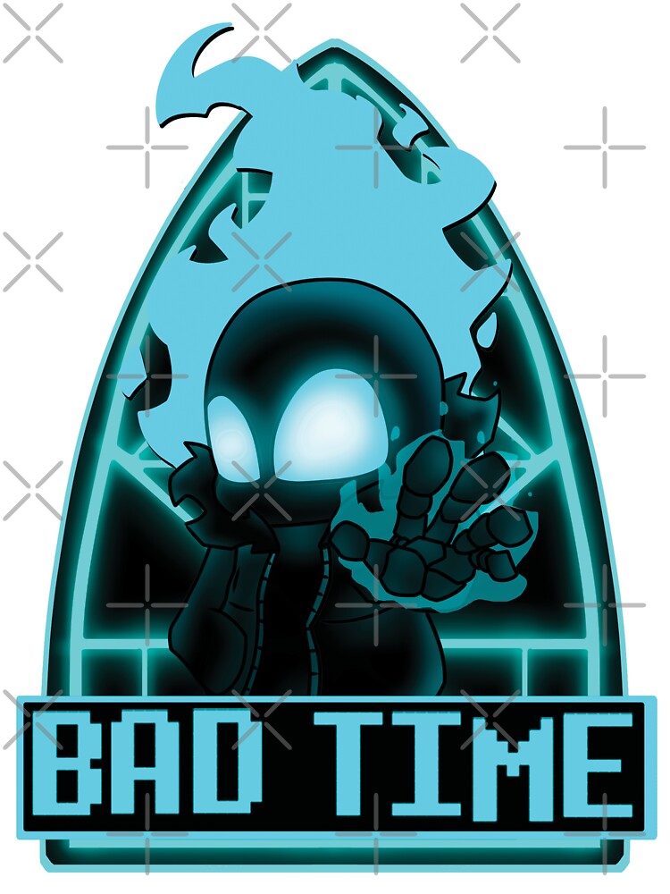 Copy of FNF INDIE CROSS - undertale nightmare sans bad time art Metal  Print for Sale by Ruvolchik