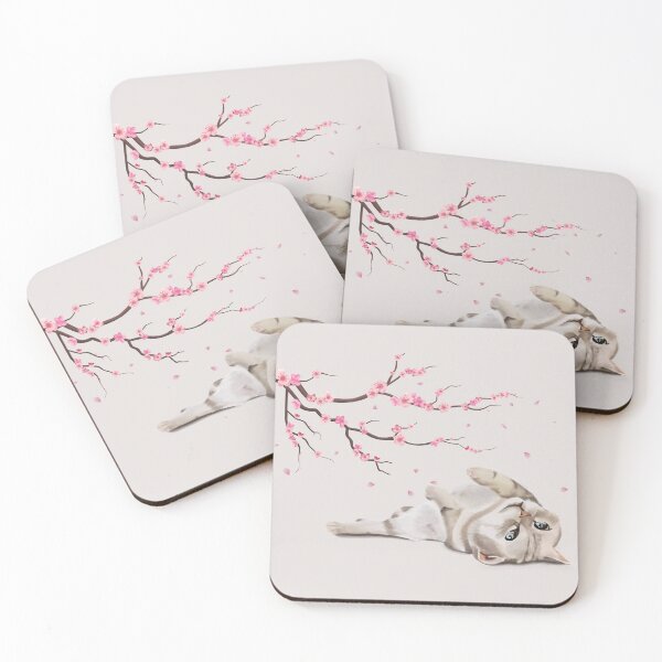 Item preview, Cherry Blossom Cat designed and sold by PawssionateArt.