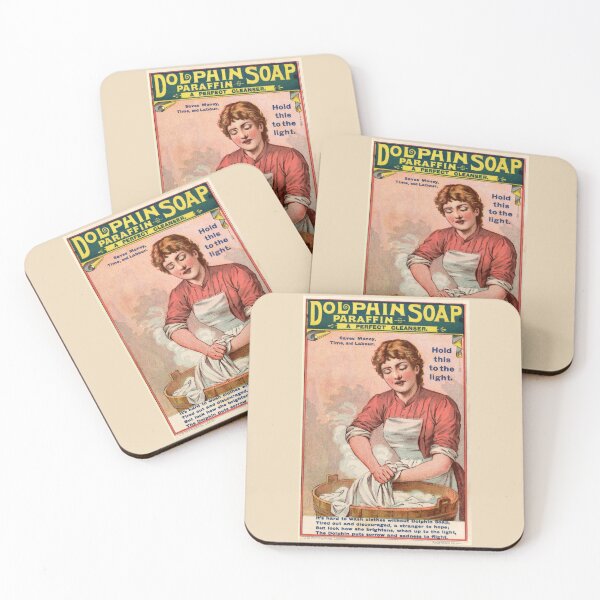 Item preview, Antique Dolphin Soap advertising poster, Woman washing clothes designed and sold by hjsmith.