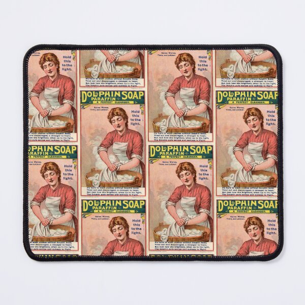 Item preview, Antique Dolphin Soap advertising poster, Woman washing clothes designed and sold by hjsmith.
