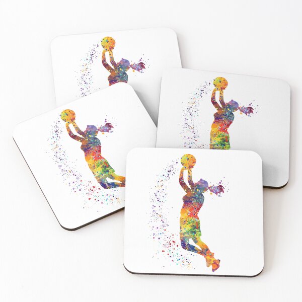Item preview, Girl Basketball Player Shooting Watercolor designed and sold by LotusGifts.