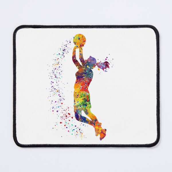 Item preview, Girl Basketball Player Shooting Watercolor designed and sold by LotusGifts.