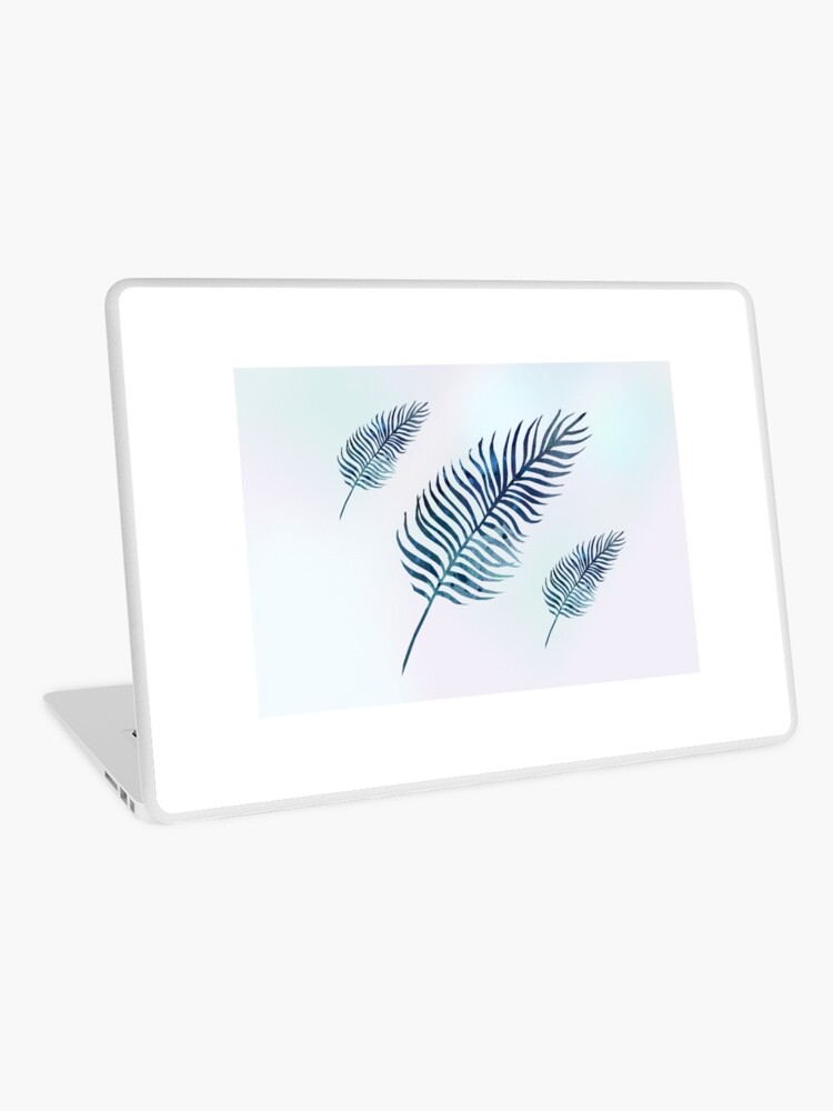 Thumbnail 1 of 2, Laptop Skin, Blue Leaf designed and sold by JeanMNelson.