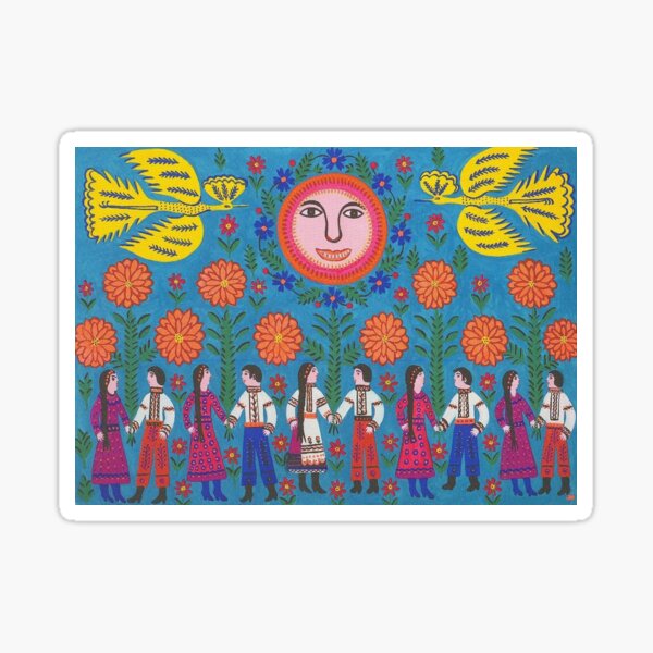 Our Army Our Protectors by Maria Primachenko (1908-1997) Sticker