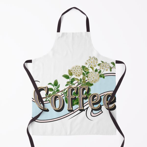 Item preview, Coffee banner with antique botanical - white flowers designed and sold by ZinZoe.
