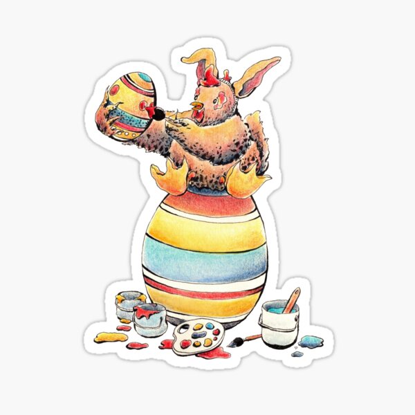 hare chicken Sticker