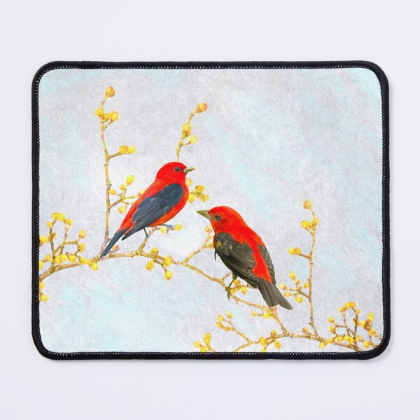 Item preview, Scarlet Tanagers in Spring designed and sold by FineArtography.