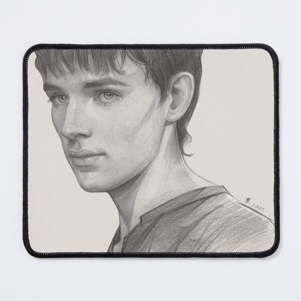 Item preview, Merlin, Colin Morgan, Pencil Portrait designed and sold by TendaLee.