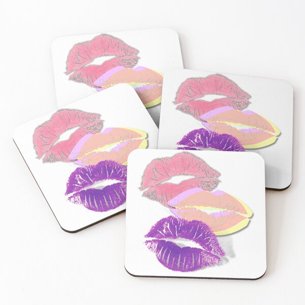 Item preview, Kissy lips lipstick marks, XOXO hydro stickers kiss t shirts & mugs designed and sold by Paintingladycat.