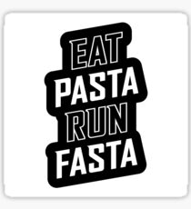 Pegatina Comer pasta correr fasta
