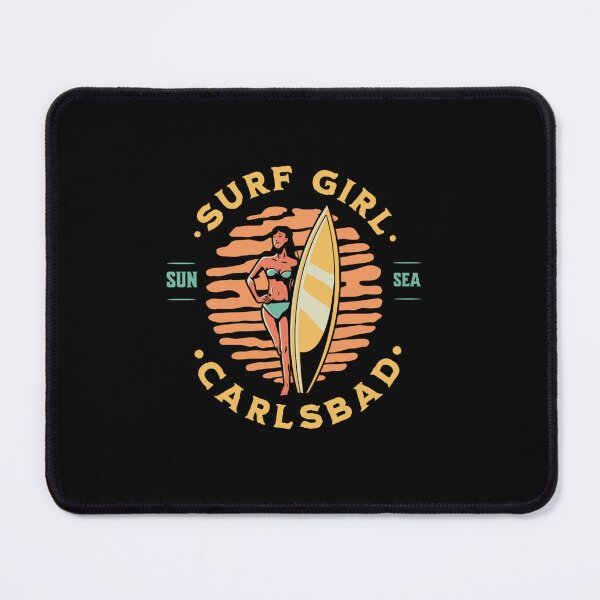 Item preview, Beach Surfer Girl Carlsbad California Surfing designed and sold by CattlettArt.