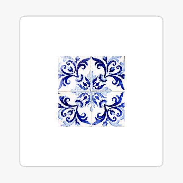 tiles pattern VI - Azulejos, Portuguese tiles Sticker