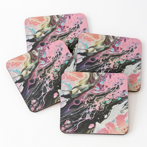 Item preview, Pink and Black Fluid Art - Acrylic Painting designed and sold by TheEndlessStore.