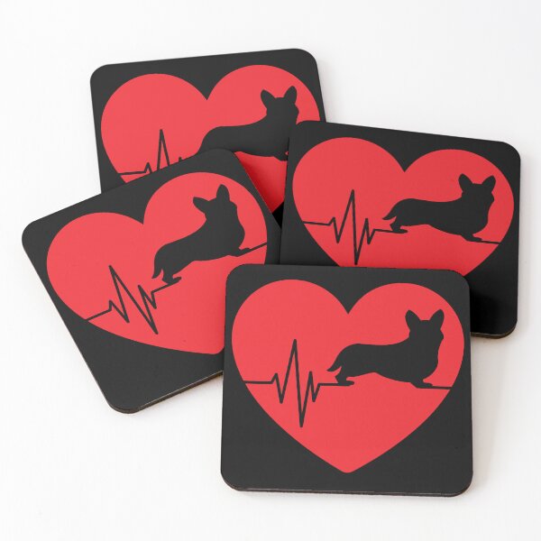 Item preview, pembroke welsh corgi dog silhouette for women heart gifts designed and sold by alaechamlal.
