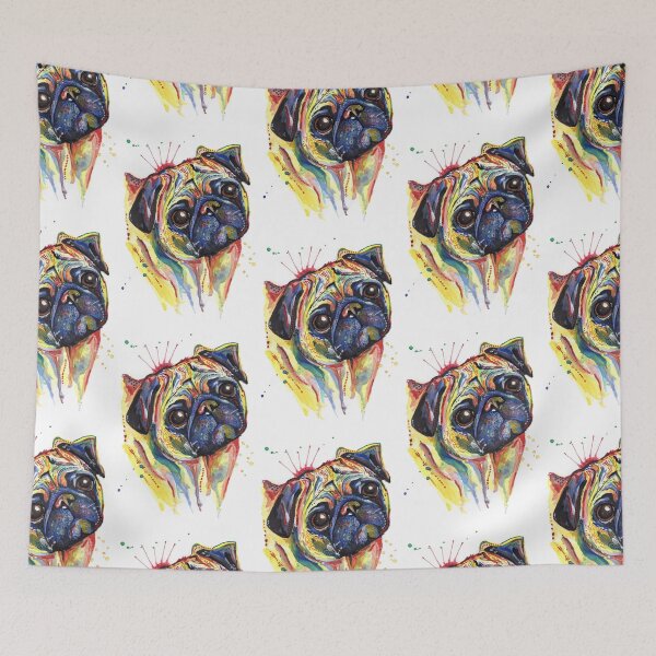 Item preview, Pug Art Print  Painting Gift, Pug Gift designed and sold by greyhoundarts.