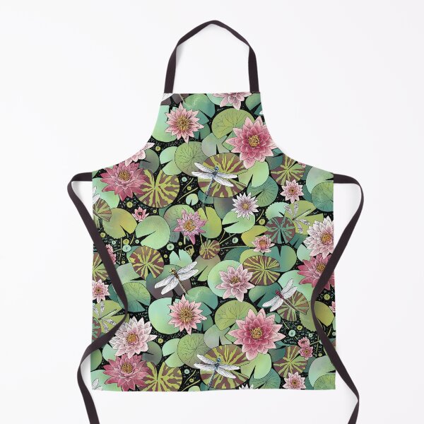 Waterlilies and Dragonflies Apron