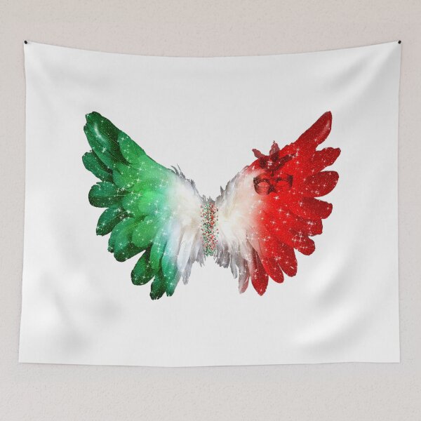 Item preview, Italy Flag Angel Wings Roma Venice Glitter designed and sold by Jolly-Yosei.