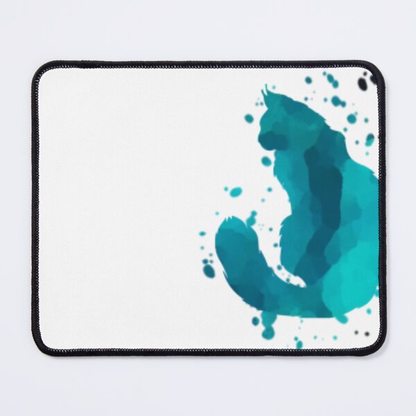 Item preview, cat watercolor blue designed and sold by PicturePatty.