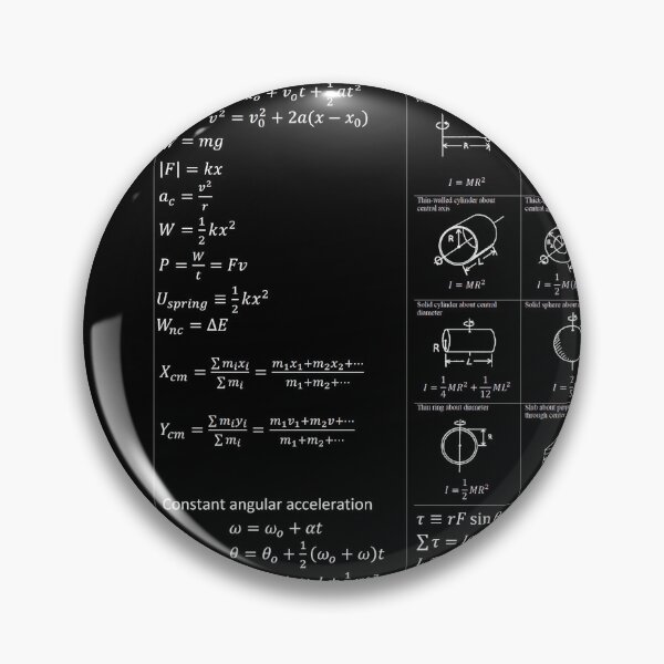 Physics Equations Pin