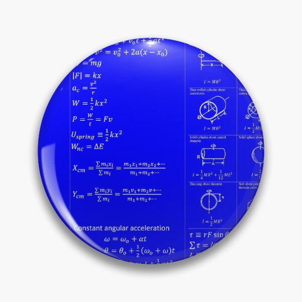 Physics Equations Pin