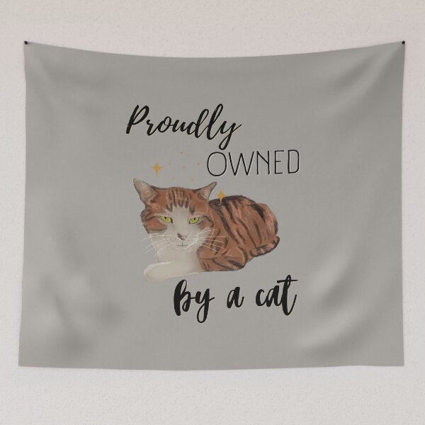 Item preview, Proudly owned by a cat - happy cat owner (red tabby) designed and sold by SonjaNeuroth.