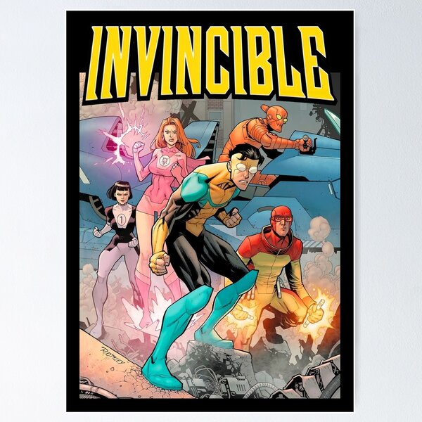 invincible, comic, robert kirkman, image comics,cover, superheroes,  guardians of the globe, Mark Grayson,Invincible, Nolan Grayson, Omni-Man,  Atom Eve, Poster for Sale by josram