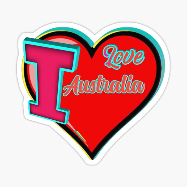 Item preview, I love Australia designed and sold by Galaxypoint.