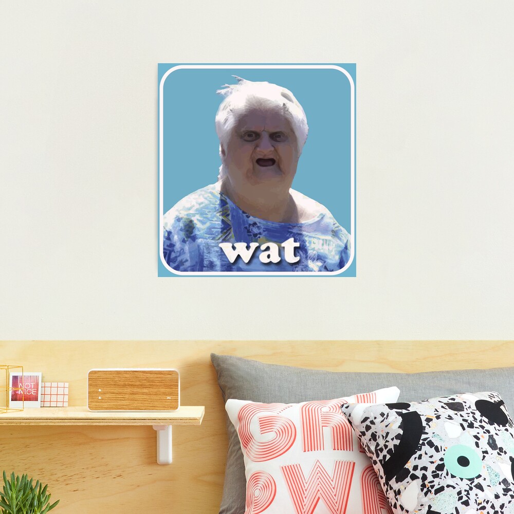 wat meme | Photographic Print