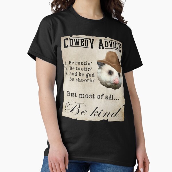 Item preview, Cowboy Advice - rootin tootin shootin possum cowboy designed and sold by BattleGoat.