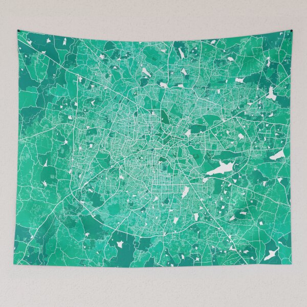 Item preview, Bengaluru City Map of Karnataka, India - Watercolor designed and sold by deMAP.