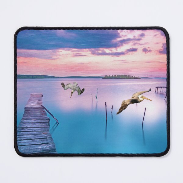Item preview, Docks and Brown Pelicans designed and sold by FineArtography.