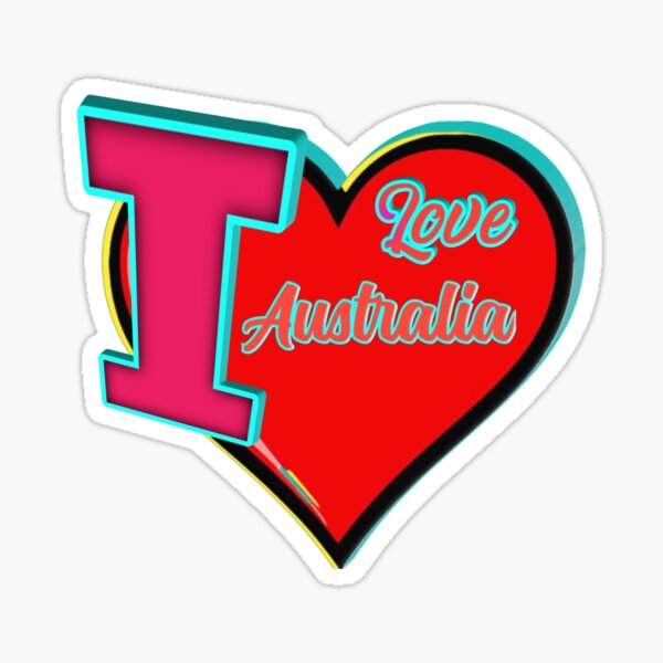 Item preview, I love Australia designed and sold by Galaxypoint.