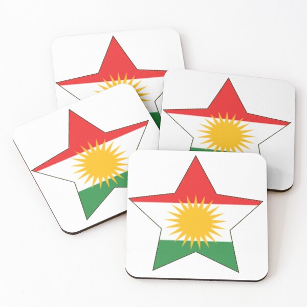 Item preview, Kurdistan flag in the shape of a star designed and sold by KurdishShops.
