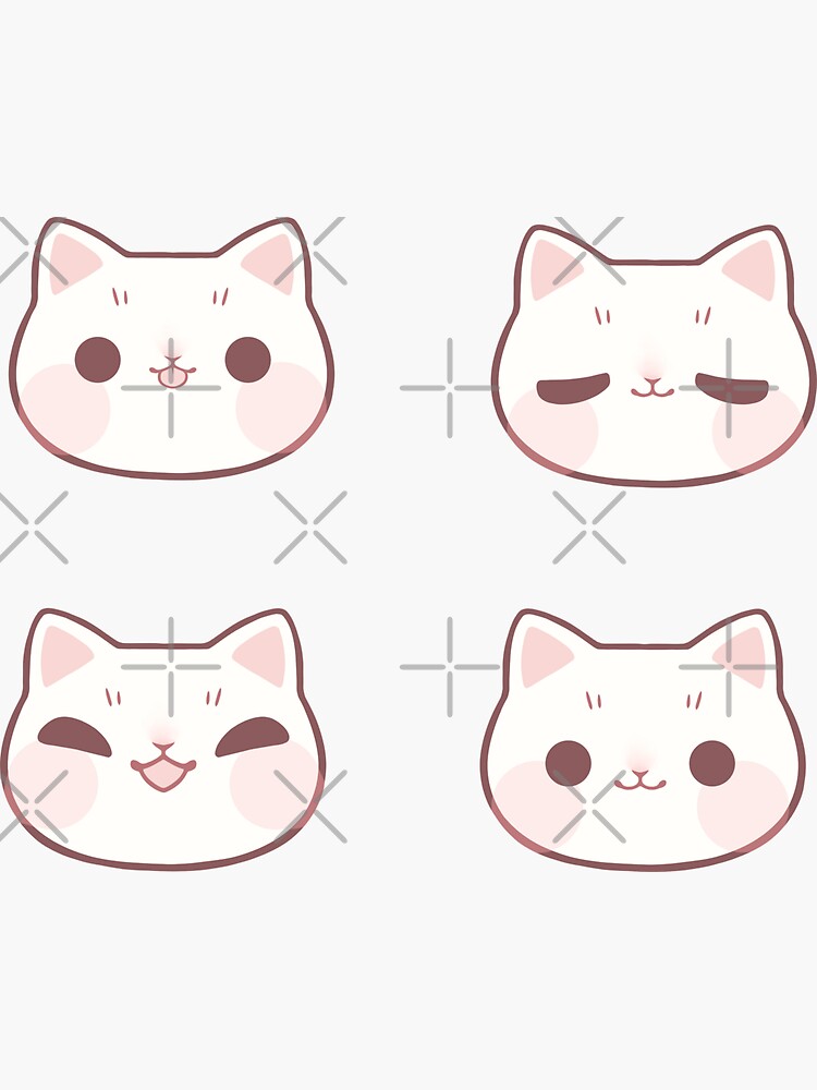 "Pastel kitties" Sticker by Rihnlin Redbubble