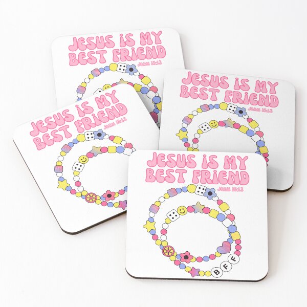 Item preview, Jesus is my best friend friendship bracelet Bible verse John 15:13 designed and sold by Emily Roberts.