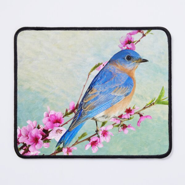 Item preview, Male Bluebird Perched on Branch designed and sold by FineArtography.