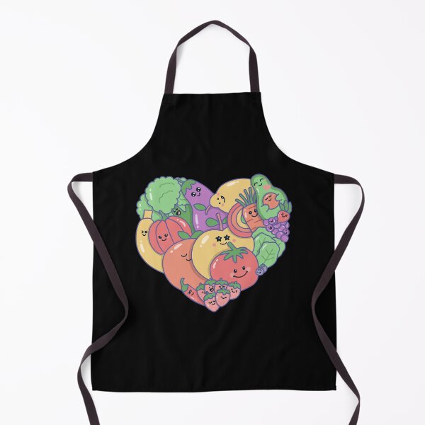 Item preview, Kawaii Fruit and Vegetable Heart Doodle designed and sold by sunburstdesigns.