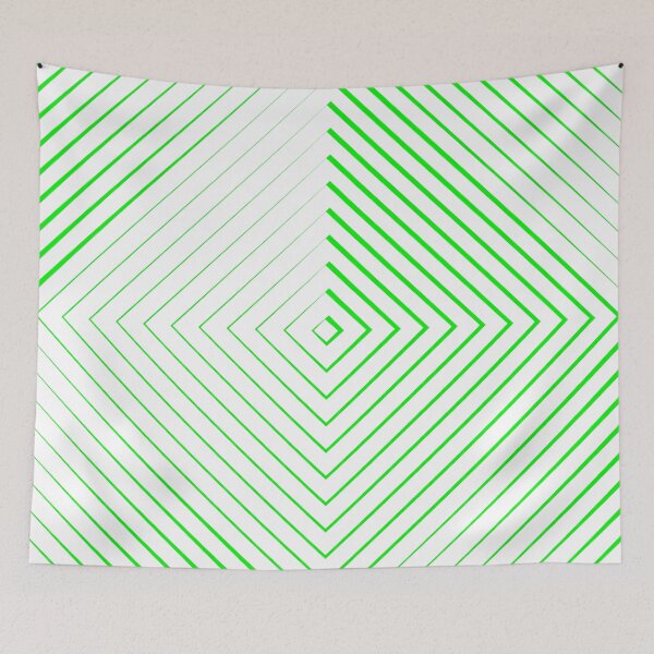 Aperçu de l'œuvre Vert fluo, illusion d'optique, dégradé de couleurs, art optique - W07 créée et vendue par AlfabetDesign.