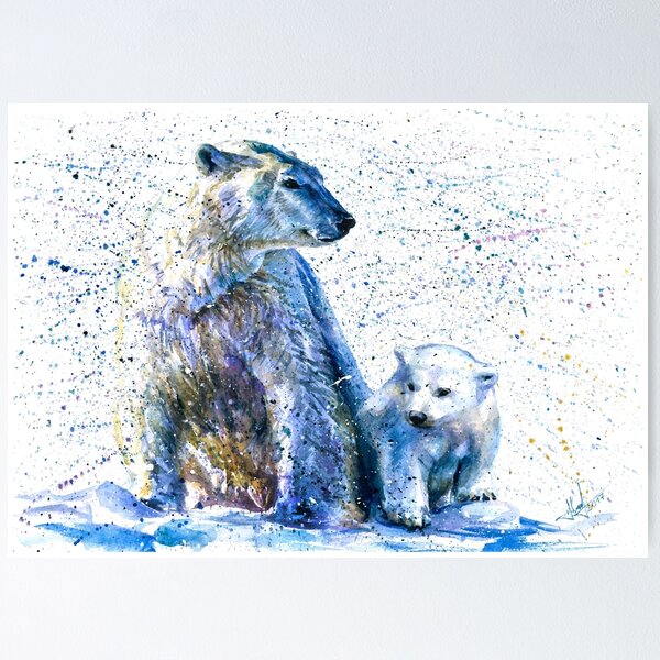 Water Color State, with flowers Kitchen Towel — Polar Bear Gifts