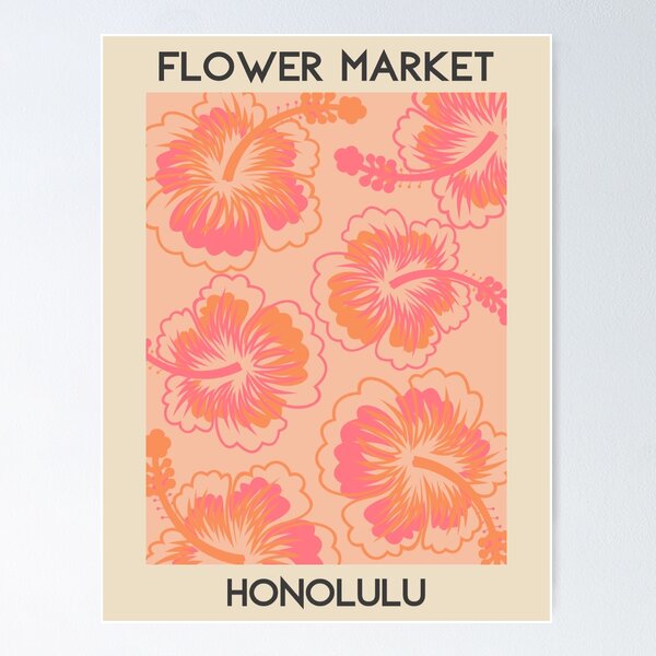 Flower Market - Honolulu Poster