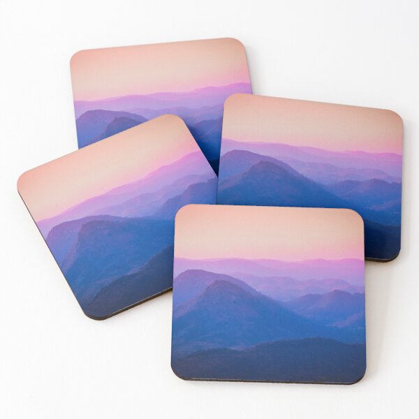 Item preview, Orange sky and some lines of colorful mountains on the horizon designed and sold by inurey.